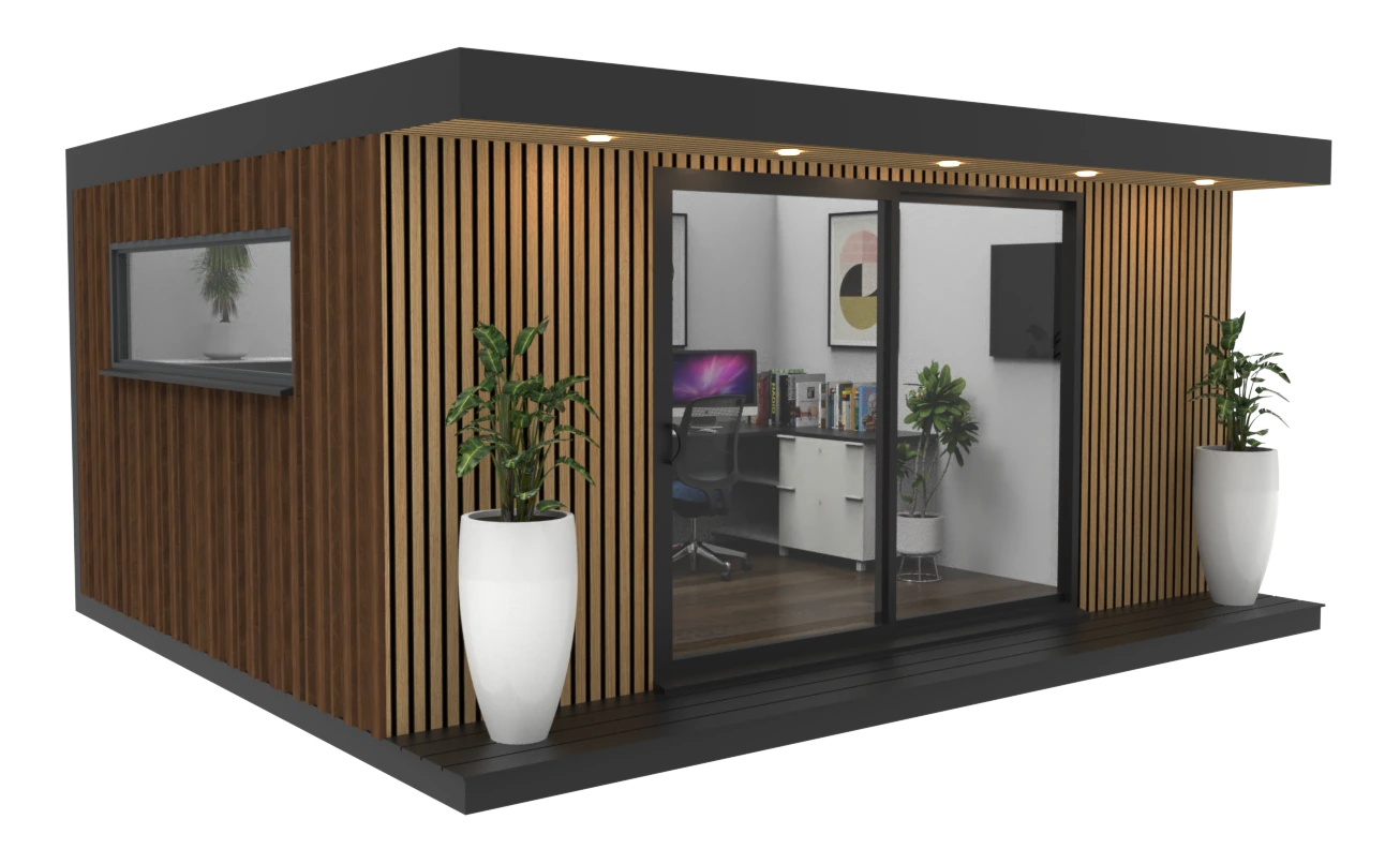 Garden room Bristol Thornbury pod garden office model range Walnut