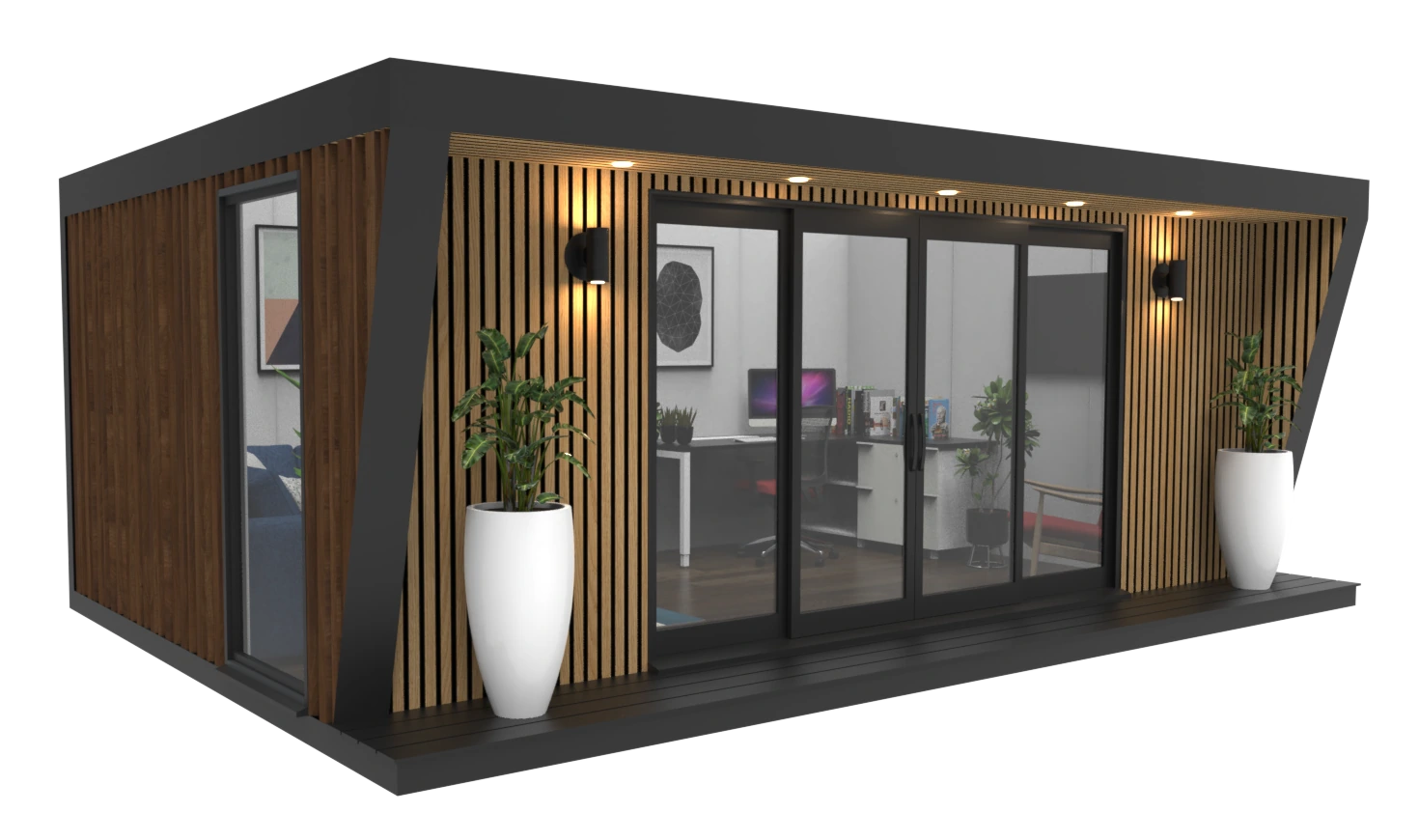 Garden room Bristol Henleaze pod garden office model range Walnut