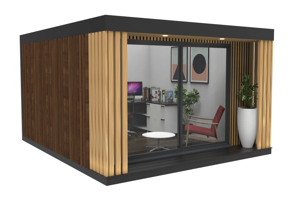 Garden room Bristol Southville pod garden office model range Walnut